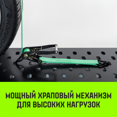 Ремень стяжной автовозный HITCH REGULAR (50мм, 3Т, 3М) резин. контроллер (3шт) 33мм от интернет-магазина star-krep.ru